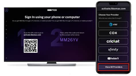 hbo max/tv sign in with provider